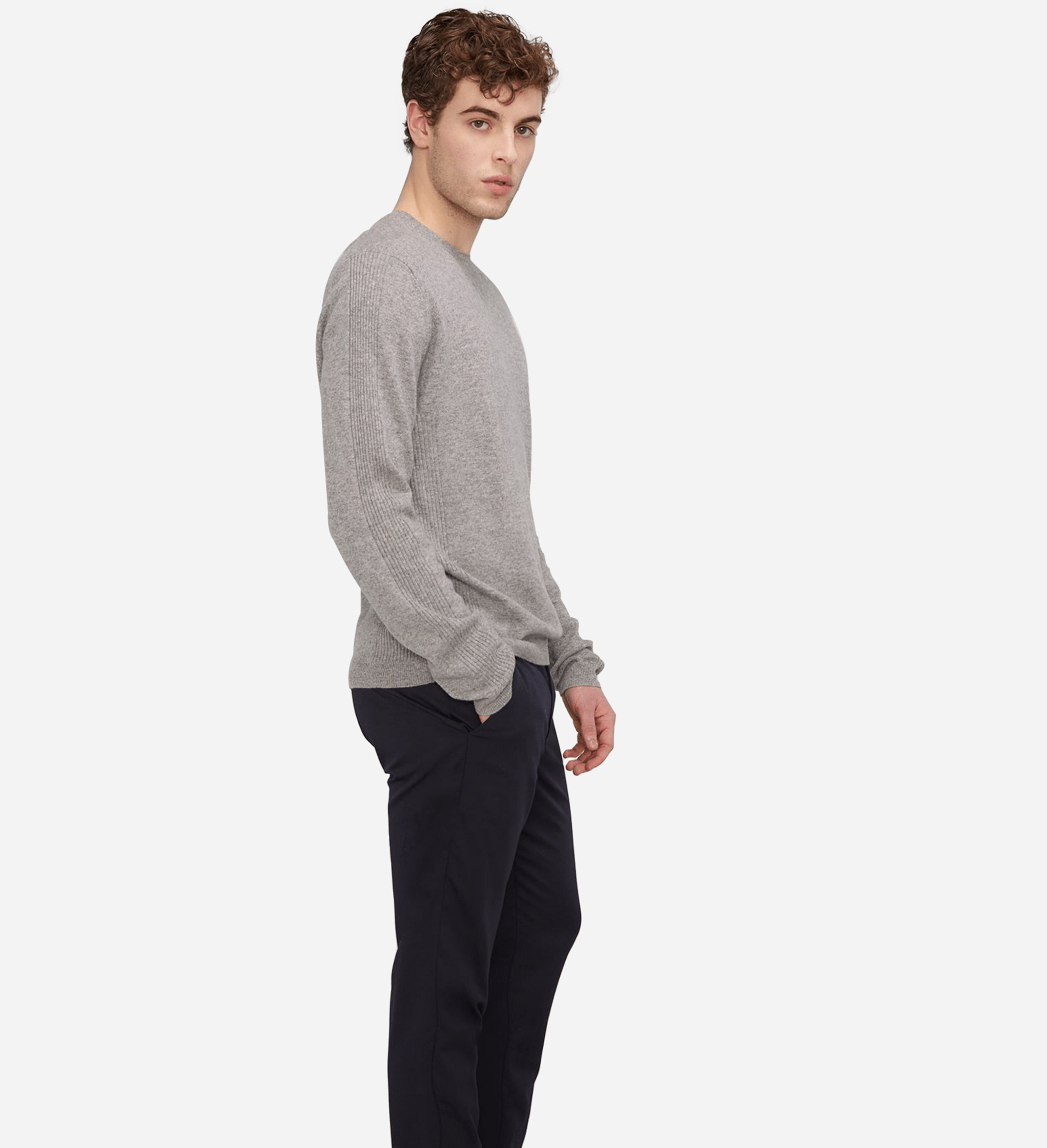 The Textured Cashmere Crewneck Sweater