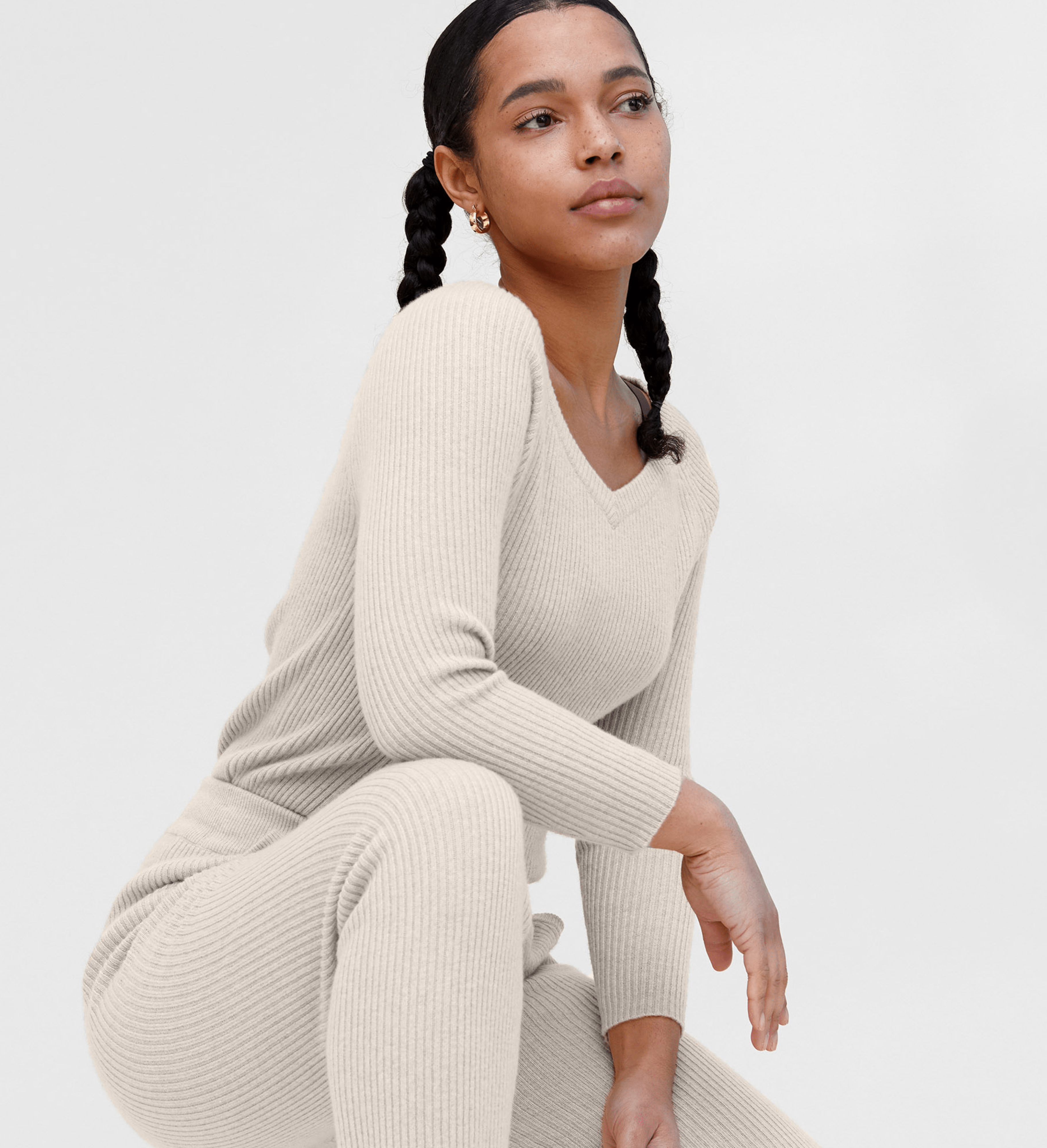 The Ribbed Cashmere Pants