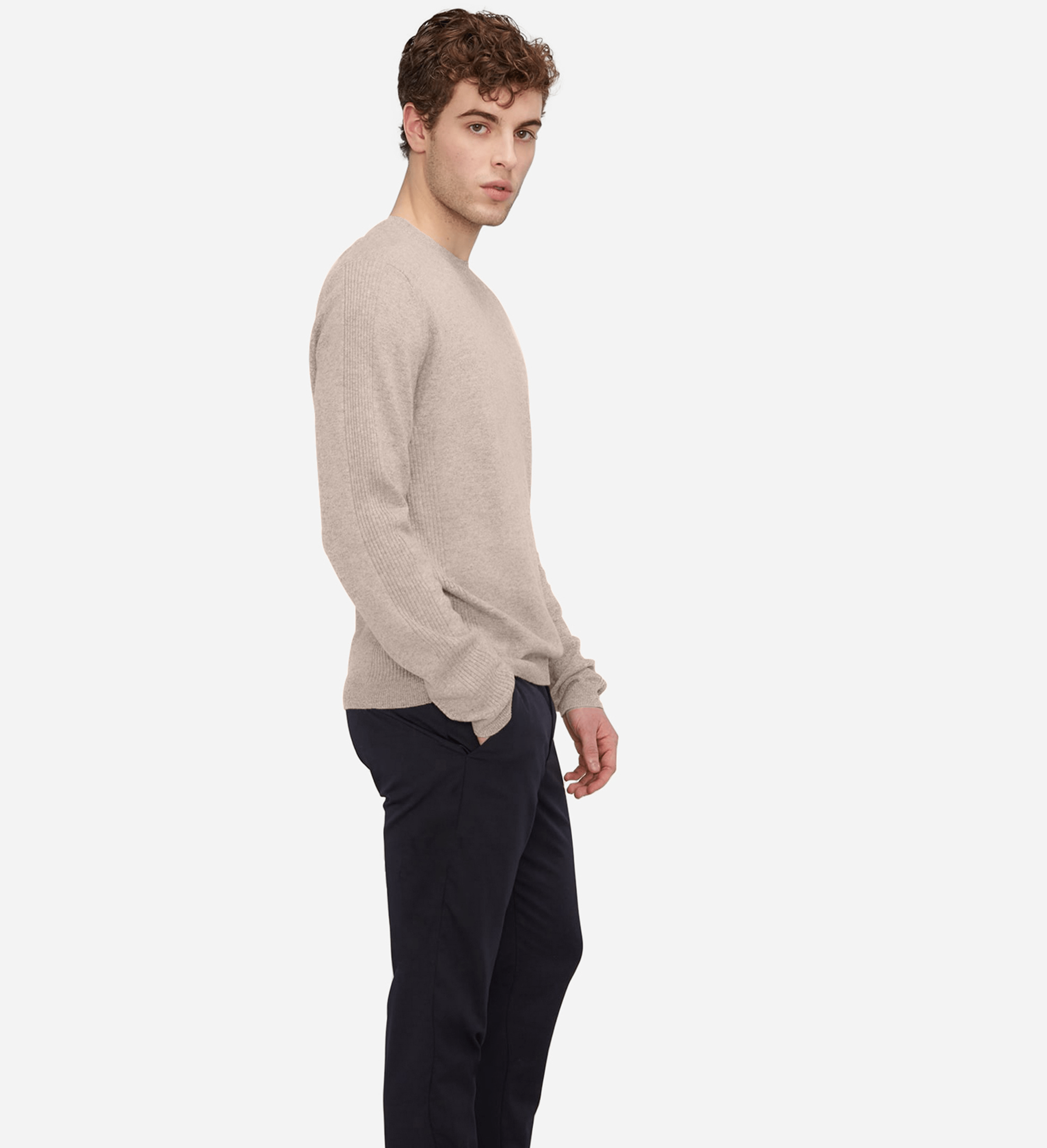 The Textured Cashmere Crewneck Sweater