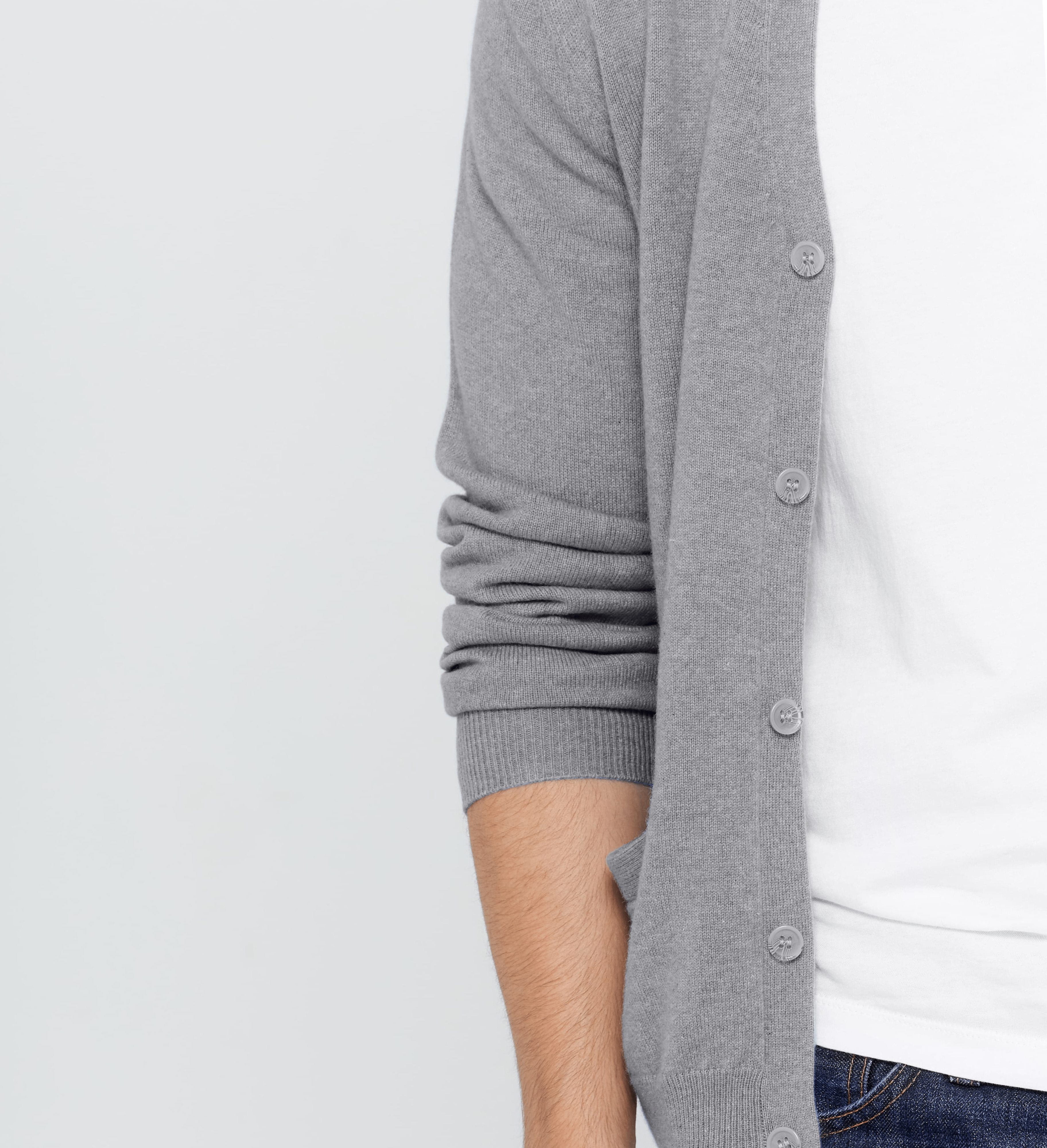 The V-Neck Button Down Cashmere Cardigan with Pockets