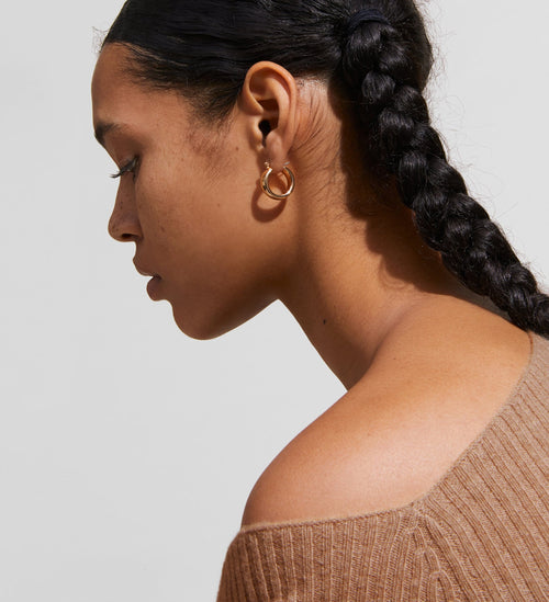 The Asymmetrical Off-Shoulder Cashmere Ribbed Sweater