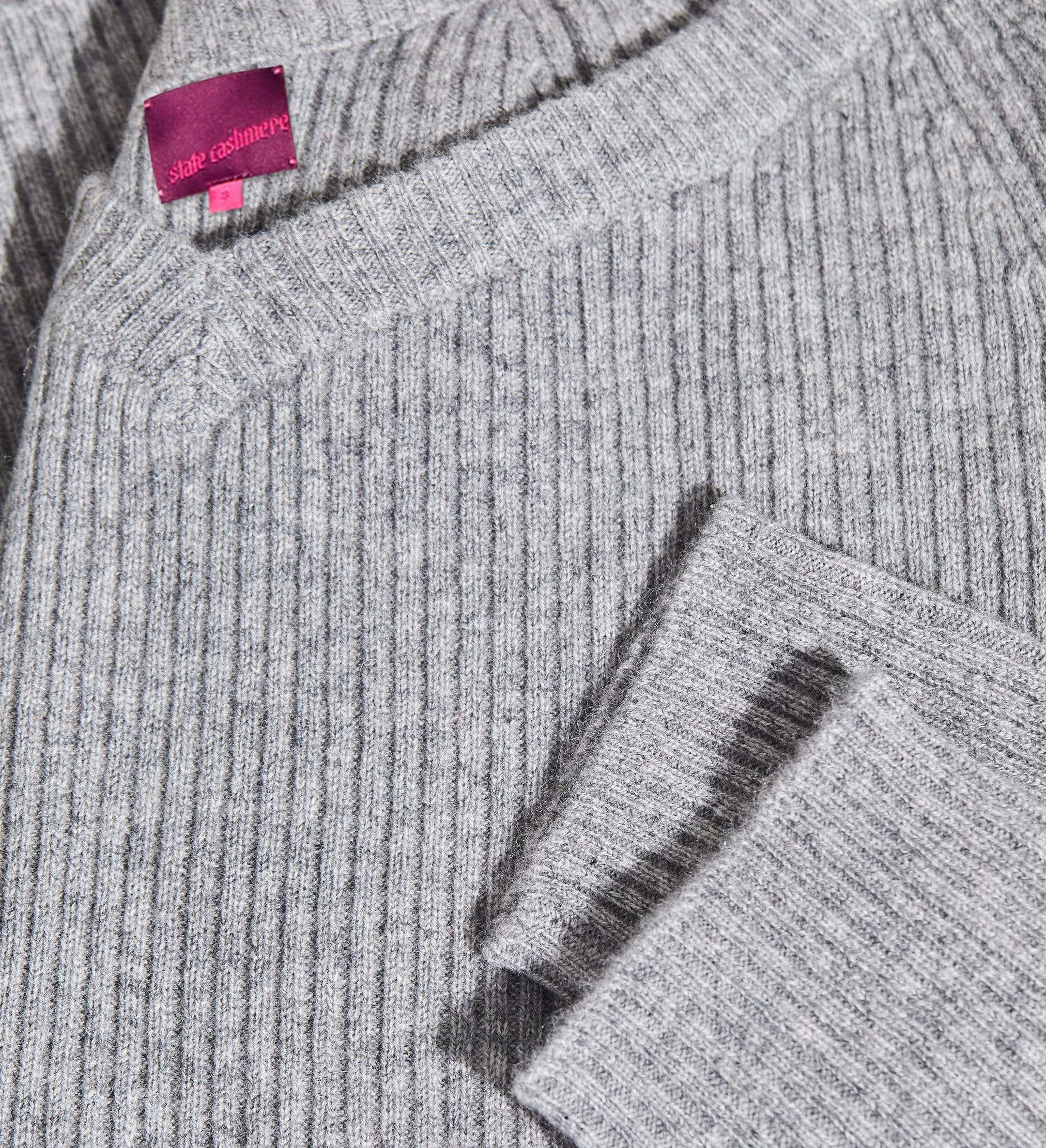 The Ribbed Subtle V-Neck Cashmere Sweater