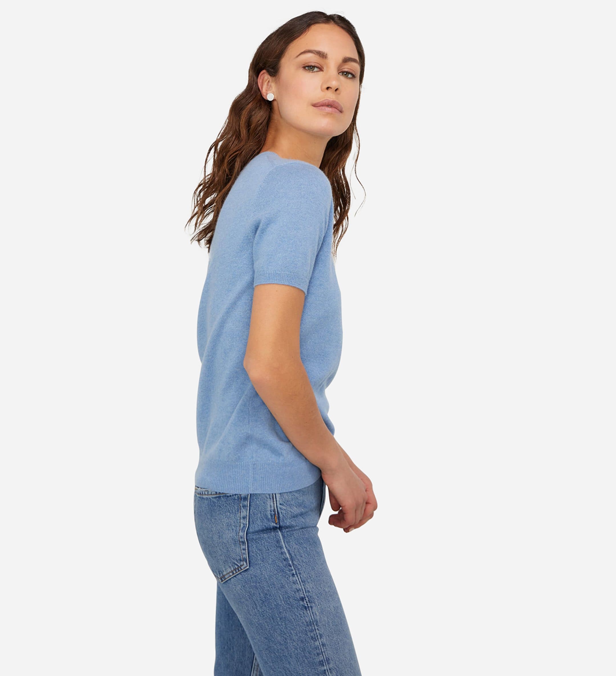 The Crewneck Short Sleeve Cashmere Sweater