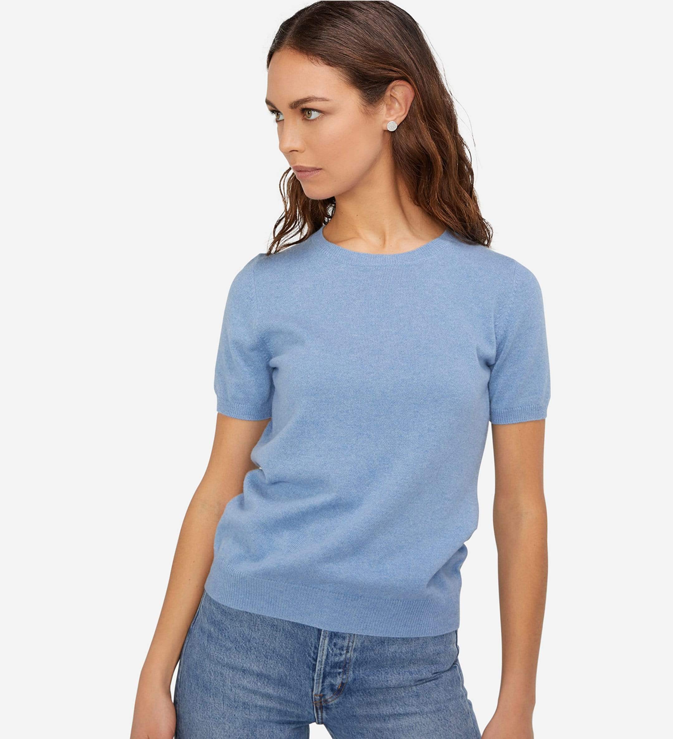 The Crewneck Short Sleeve Cashmere Sweater