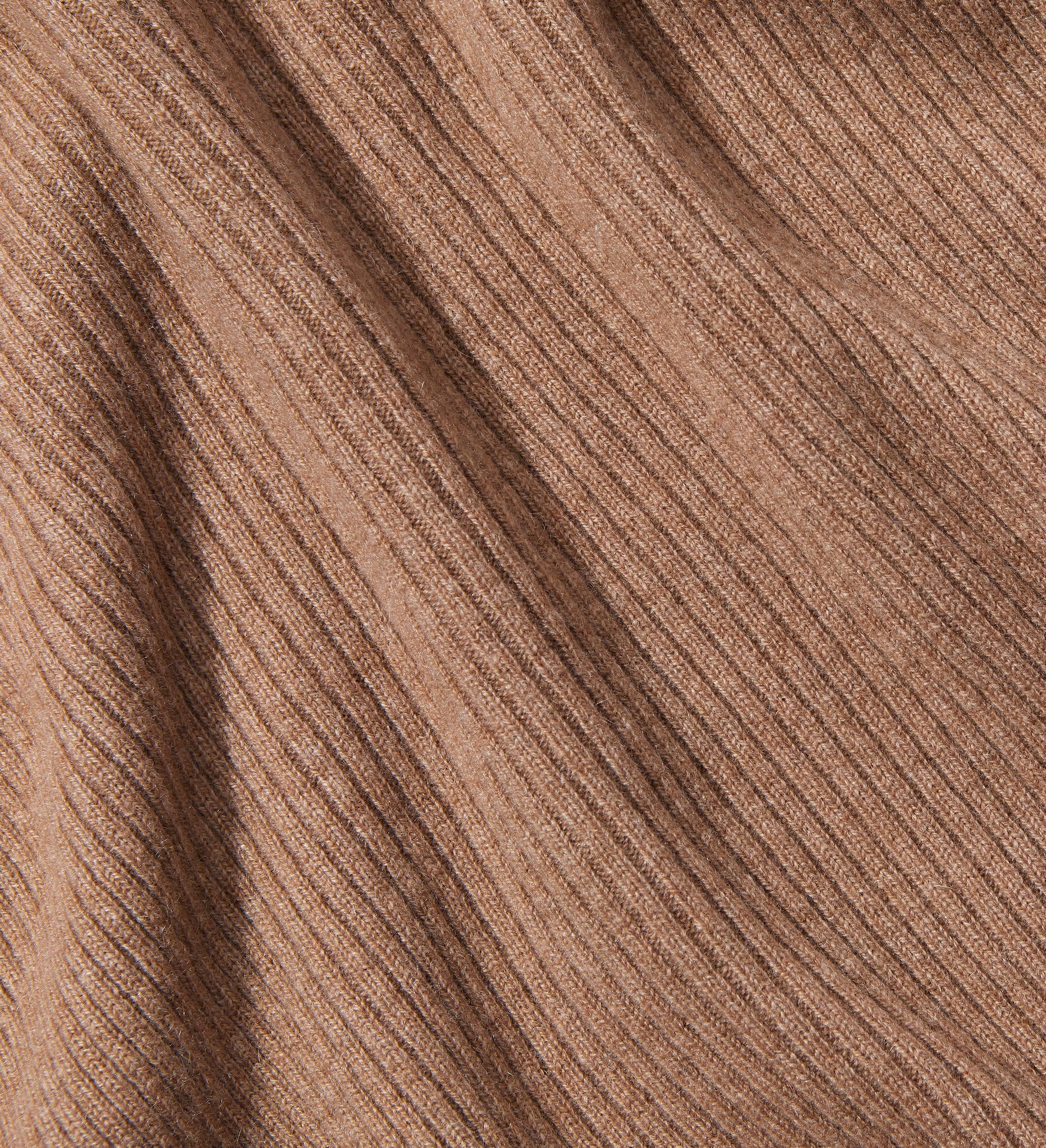 The Asymmetrical Off-Shoulder Cashmere Ribbed Sweater