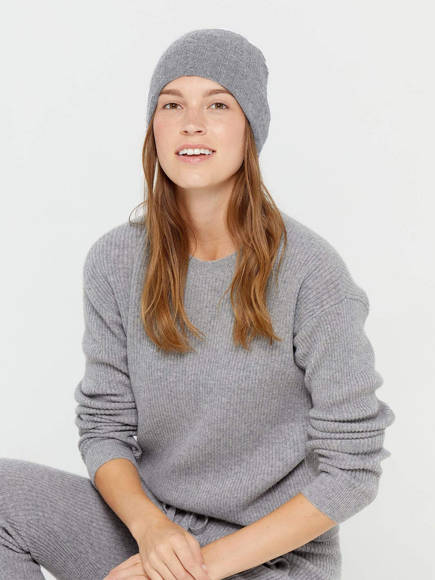 The Cable Knit Cashmere Beanie
